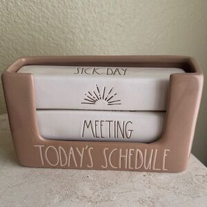 Rae Dunn Ceramic Desk Organizer in Cream and Tan